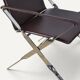 Pair of leather and chrome metal armchairs, Italy - 1970