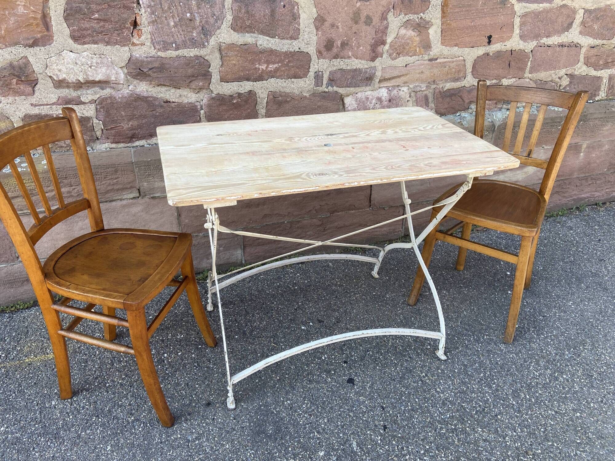 pedestal table bistro cafe restaurant iron metal garden bistro 1960s vintage