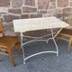 pedestal table bistro cafe restaurant iron metal garden bistro 1960s vintage