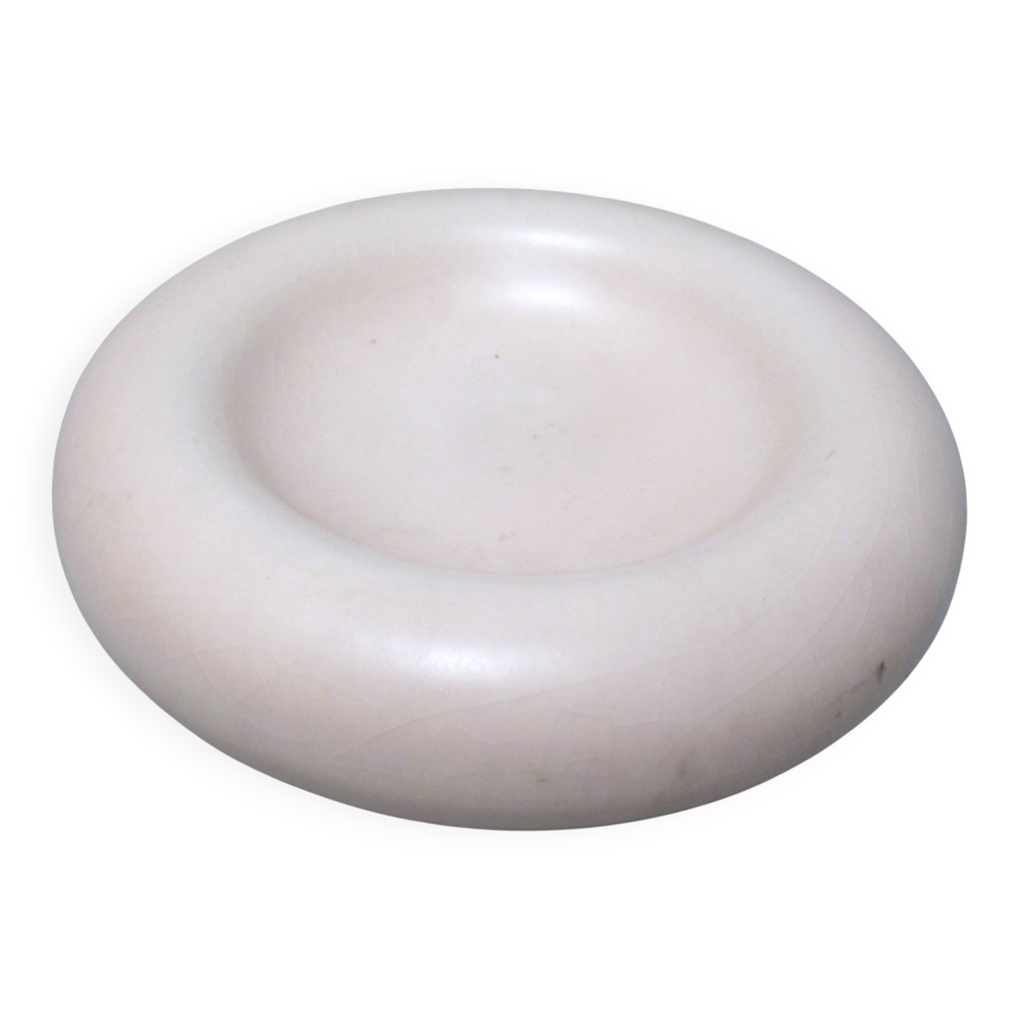 Pale pink ceramic ashtray from the 1980s.