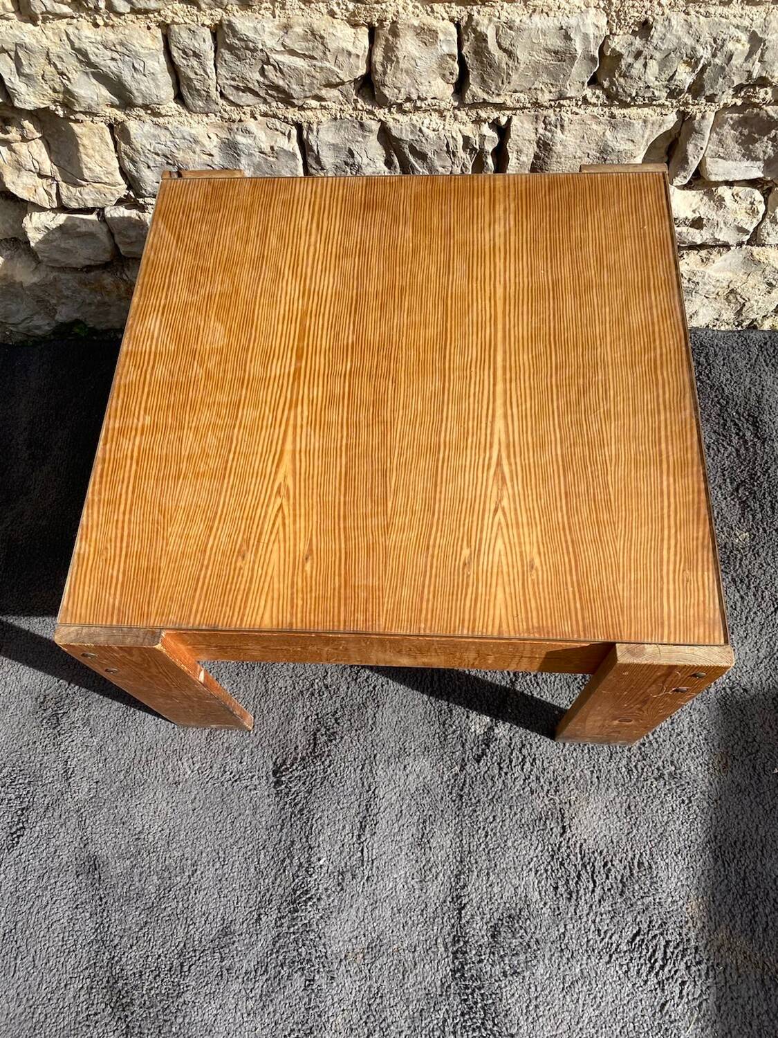 Pine wood coffee table
