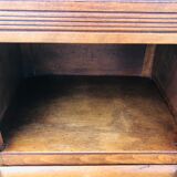 Art Deco bedside, 2 drawers in walnut Circa 40 /50
