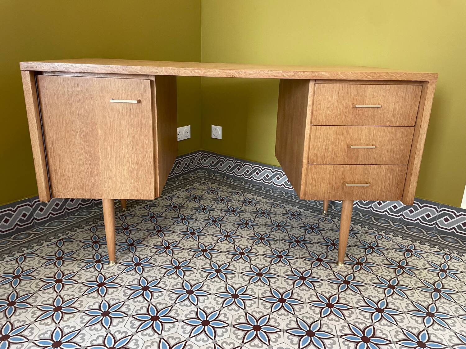 Bureau en bois vintage 60-70