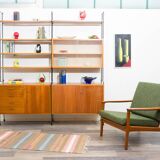 Mid-century teak shelf, designed by Hilker for Omnia, Germany, 1960s