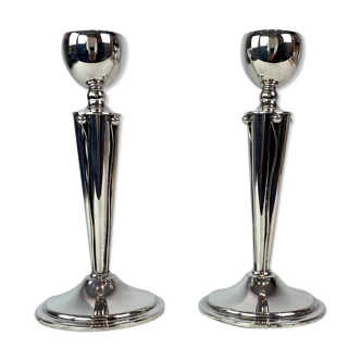 Set of candlesticks of hallmarked silver, 1920s