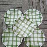 Ensemble de 5 assiettes creuses Orchies Moulins des Loups