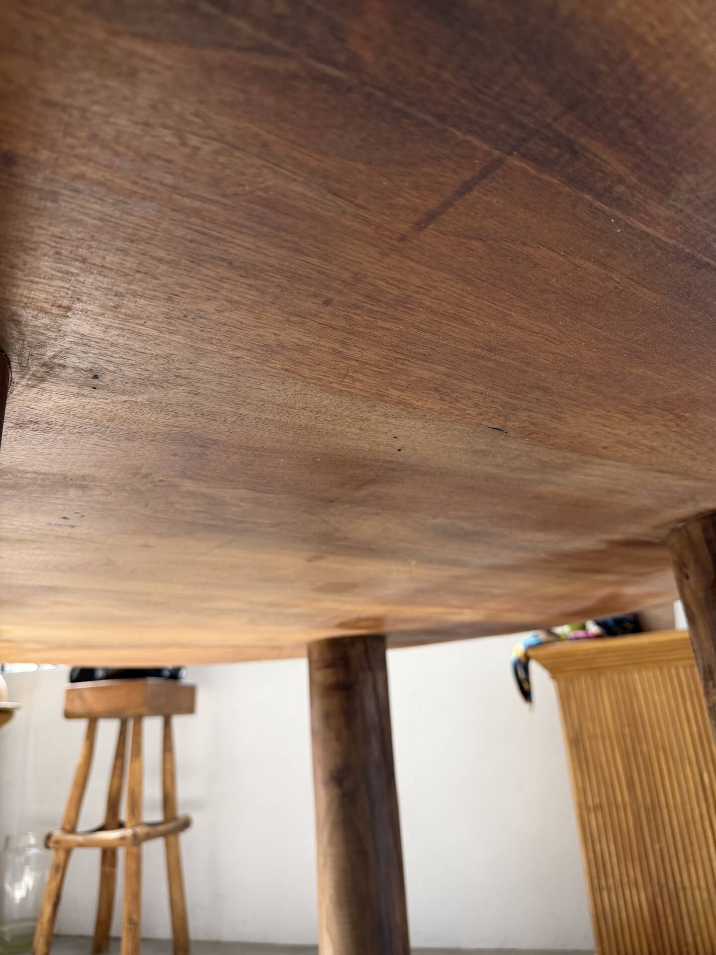 Round table 1950s constructivist walnut