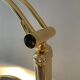 Articulated floor lamp from the 80s in gold metal