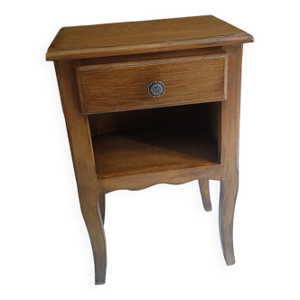 Petit chevet en bois blond vintage