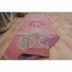 1970s Vintage Turkish Handmade Wool & Cotton Pink Runner Rug 83x307