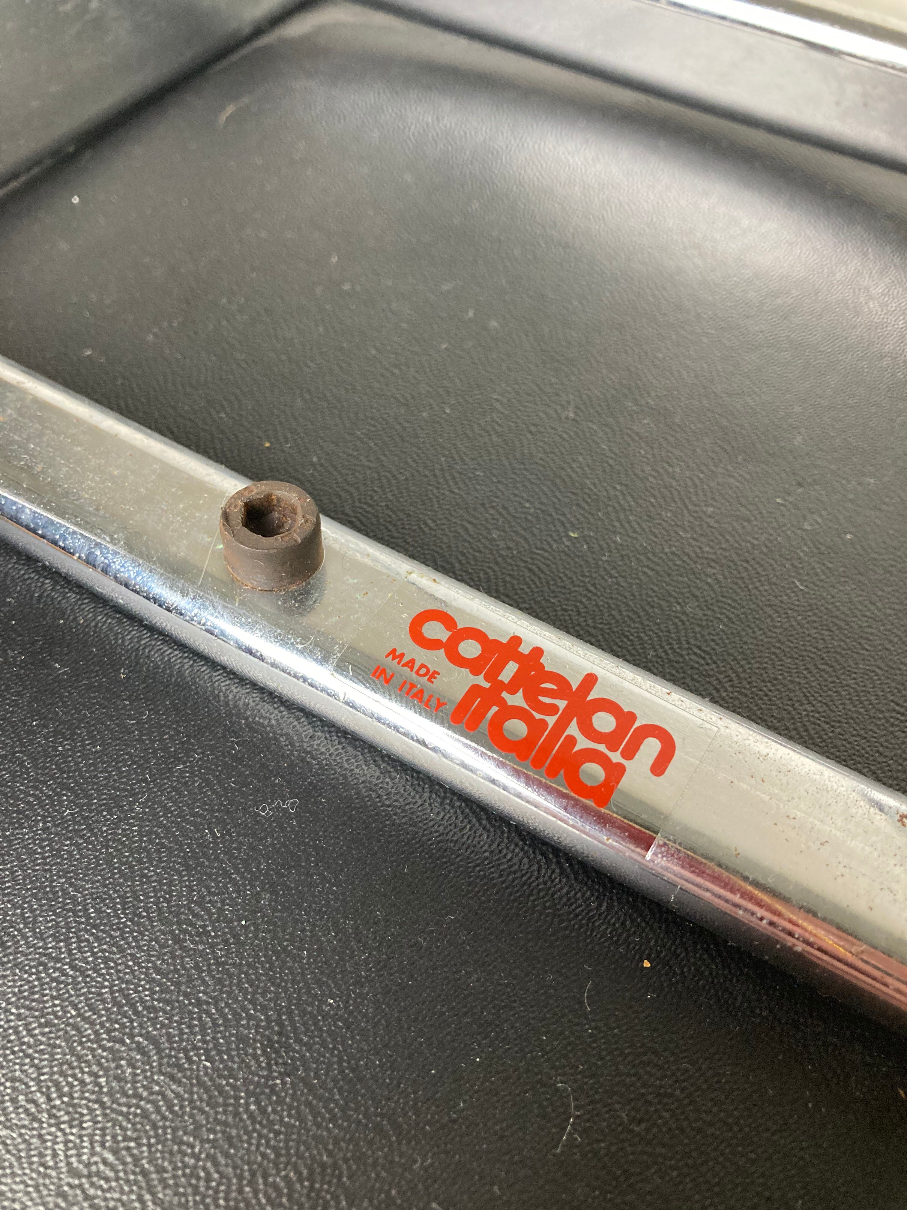 Rare dining chairs in copper by Cattelan italy, 1970s