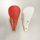 Set of two hole pattern theatre wall light sconces, france, 1950