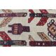 Vintage Turkish Oushak Handmade Wool Cotton White Runner Rug 111x343