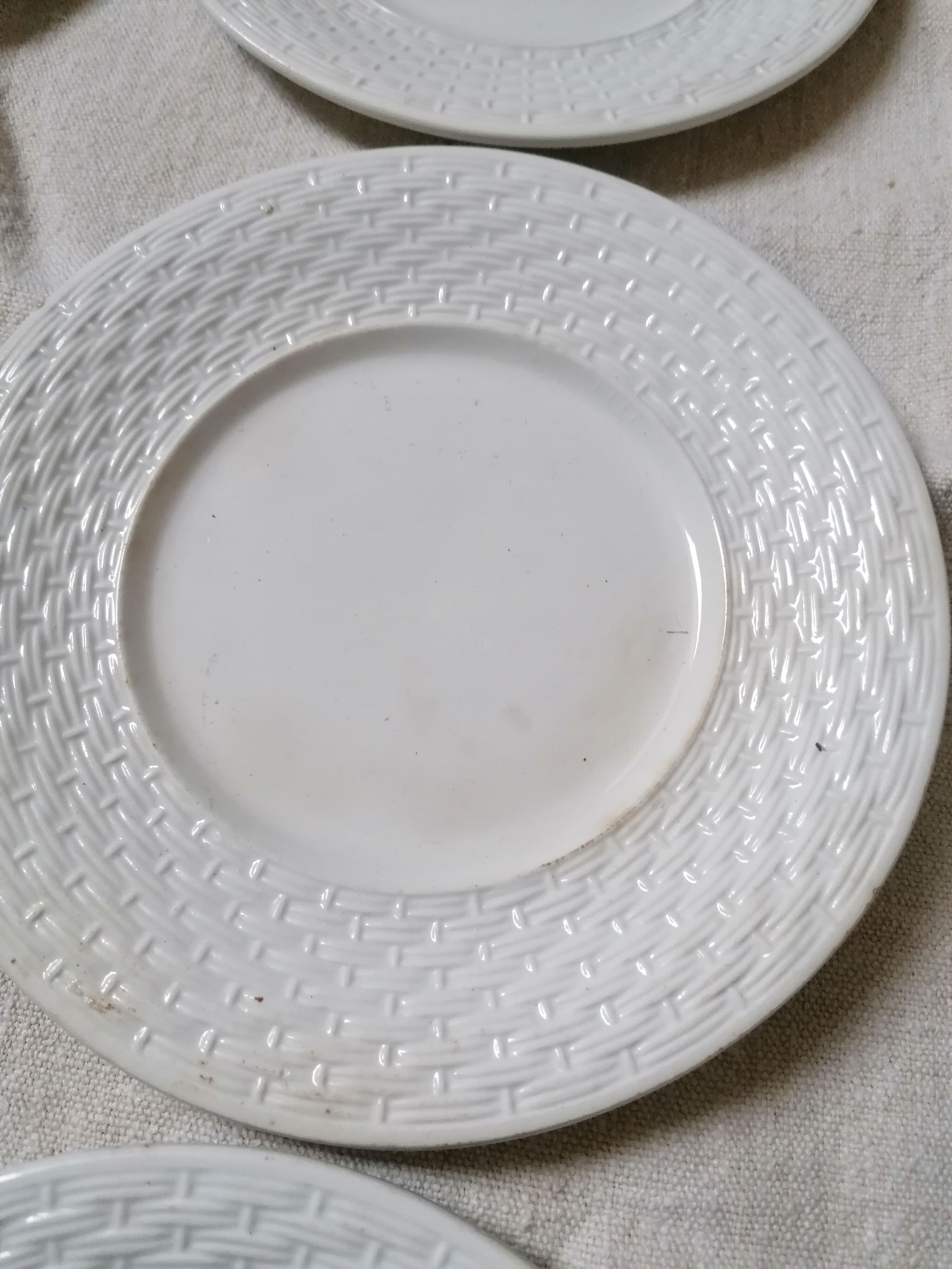 Set of 7 Gien earthenware dessert plates