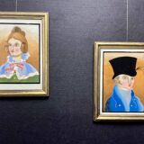 Pair of fixed under glass
