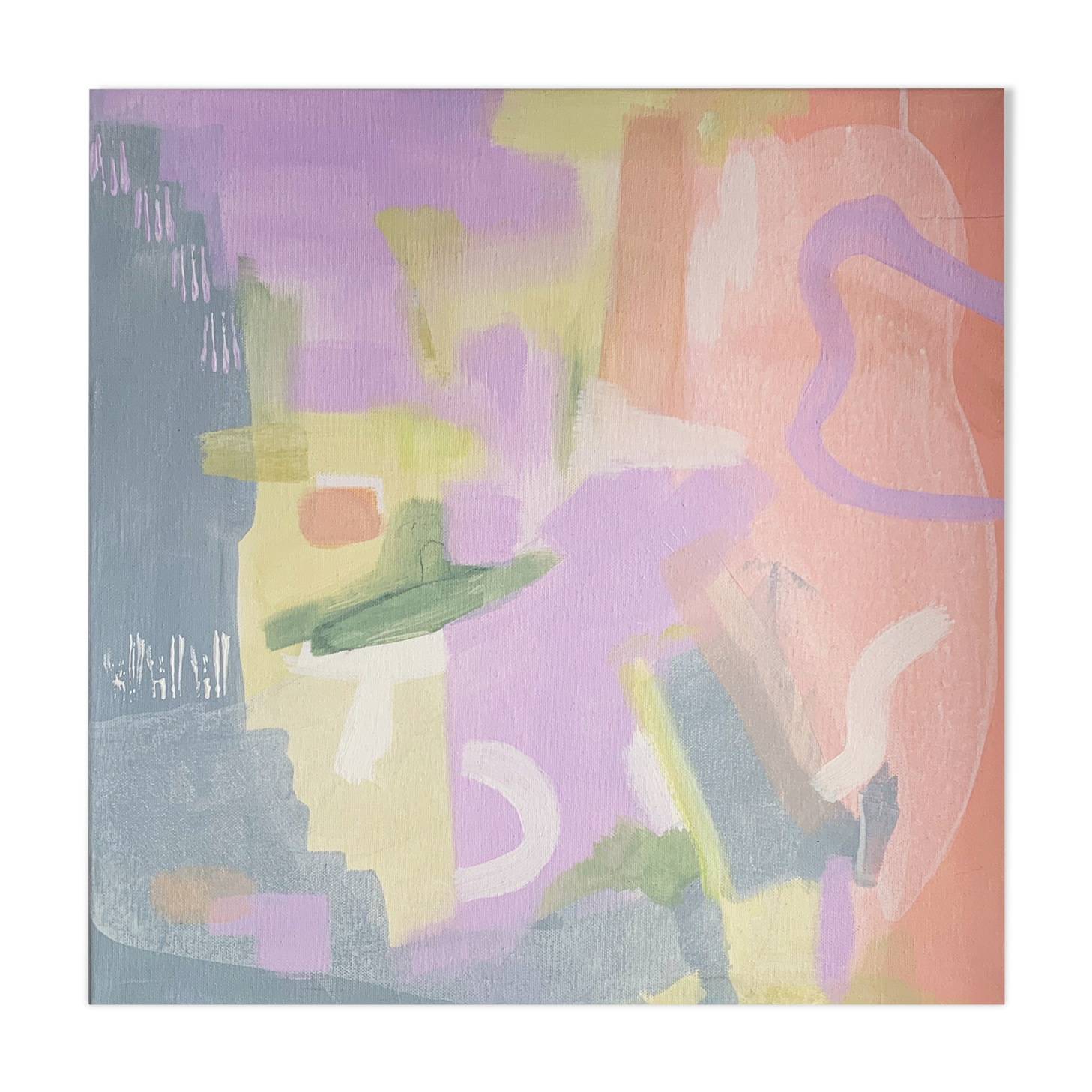 Fade out Lines - Abstract, Acrylic, 50 x 50 cm, unique original piece