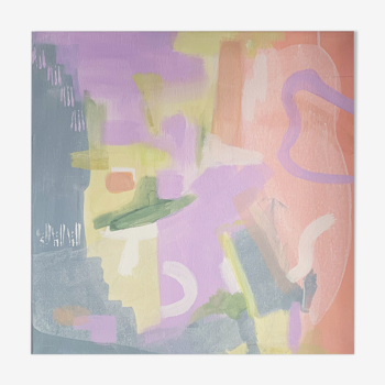Fade out Lines - Abstract, Acrylic, 50 x 50 cm, unique original piece