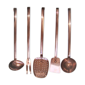 Copper kitchen utensils made in france
