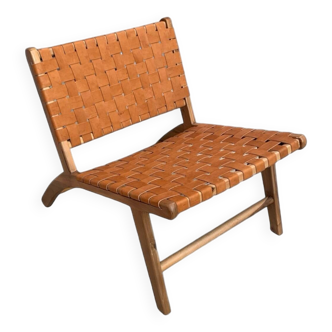 Handmade leather armchair