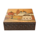 Hand-painted engraved and painted wooden box, seen from Moscow