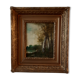 Old painting oil on wood fisherman signed XVIIIth