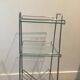Chrome and glass side table. 1970. Space age.