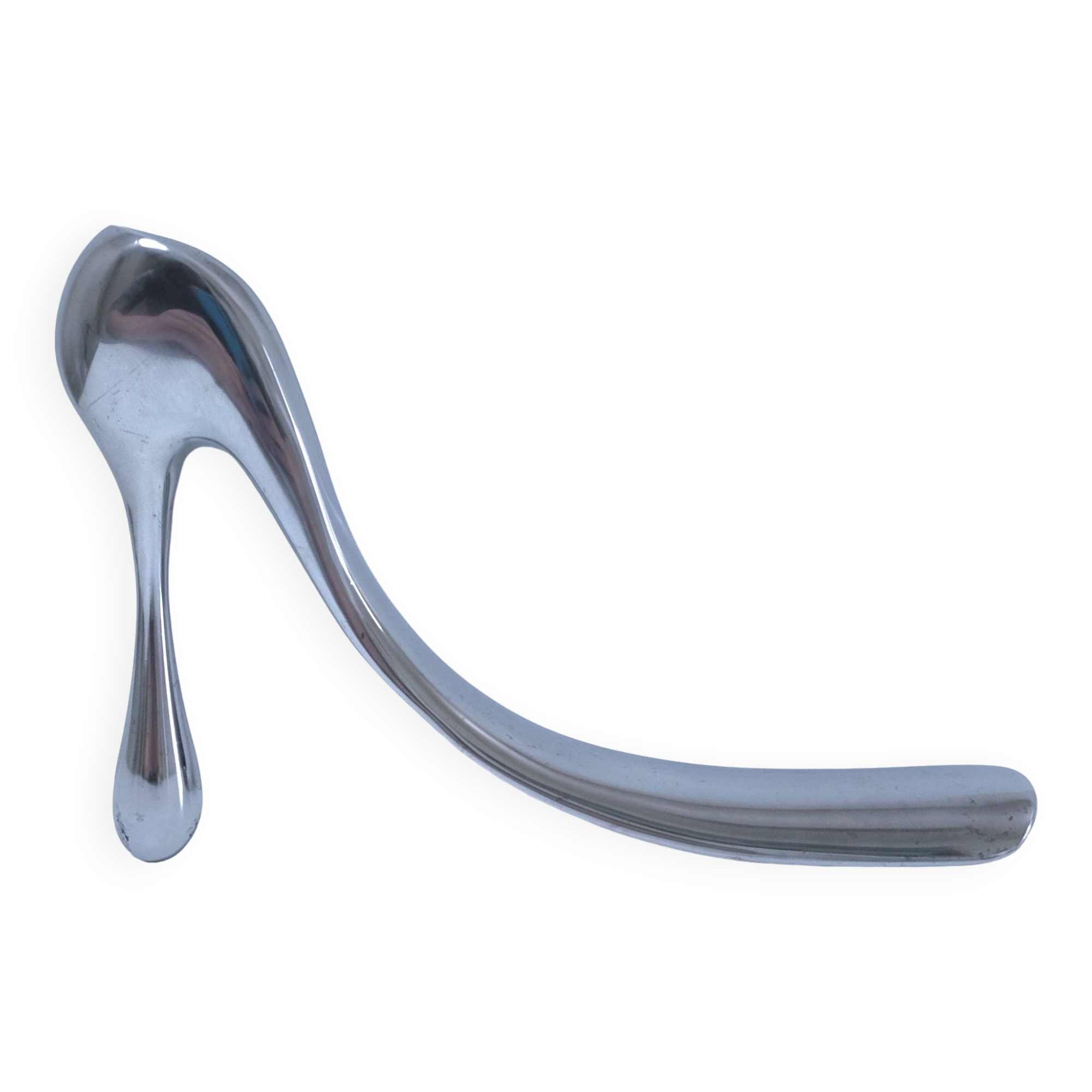 Manolo Blahnik cast aluminum shoehorn 2004 for Habitat | Selency