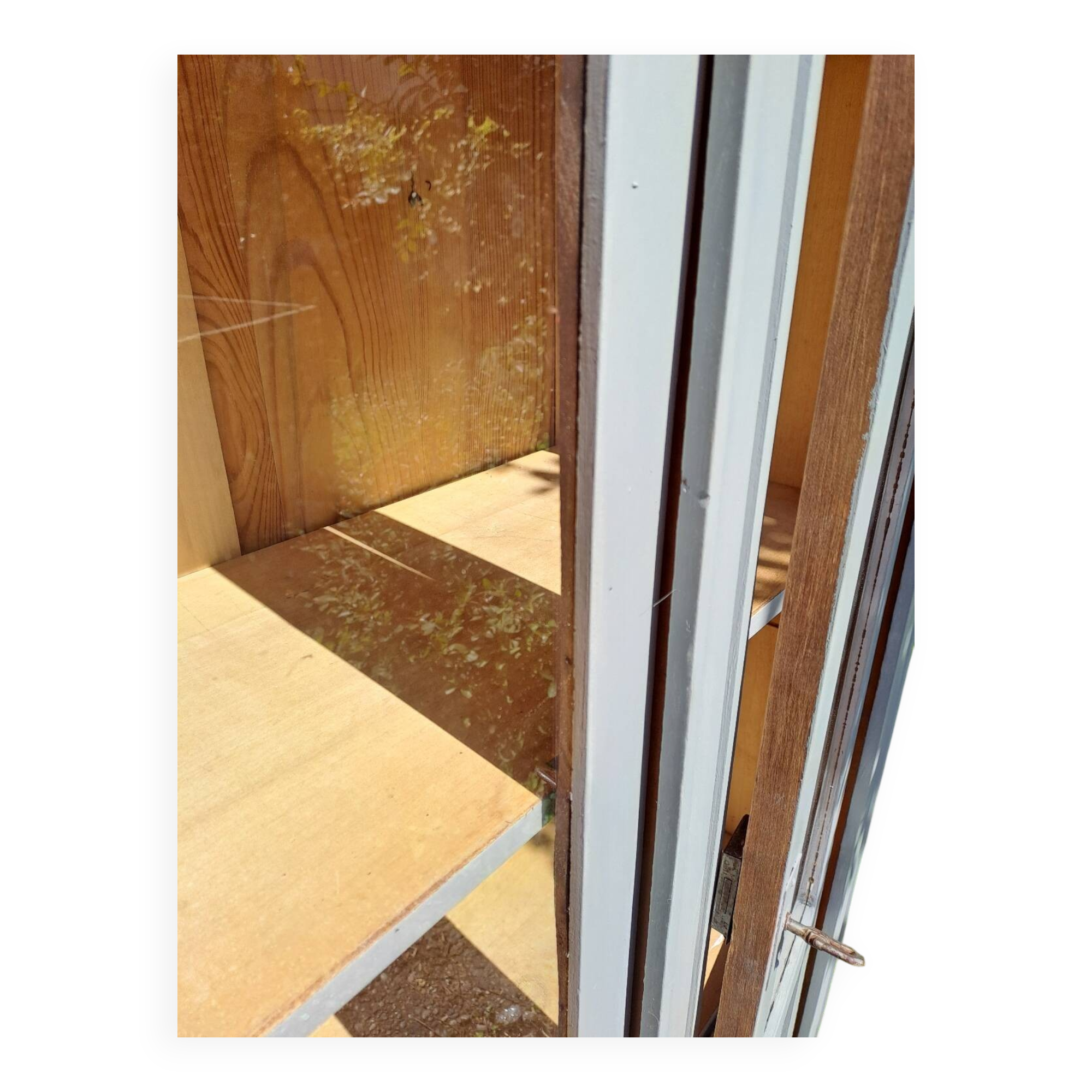 Art Deco 3-door glass bookcase