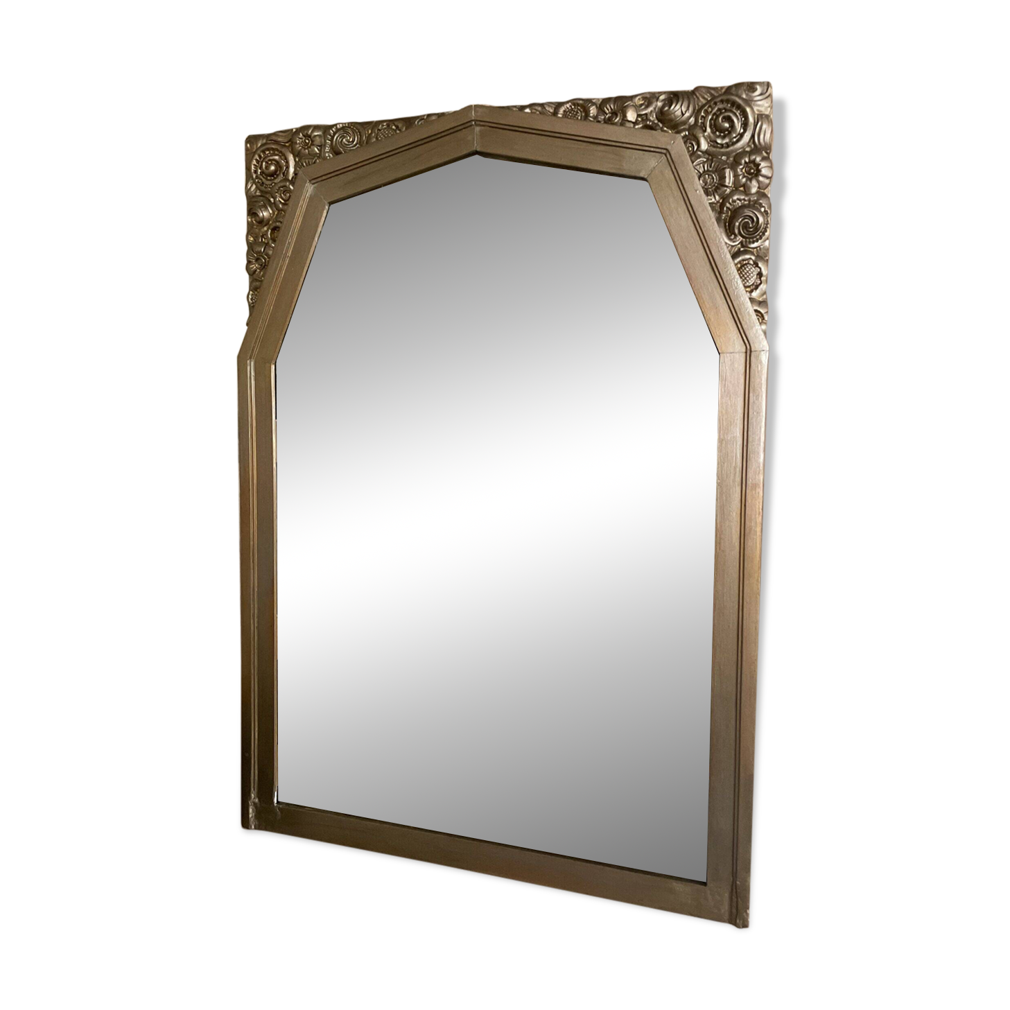 Bevelled gold mirror