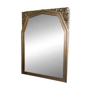 Miroir biseauté doré