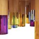 Studio Superego Modern Wood and Multicolor Plexiglass Italian Coffee Table