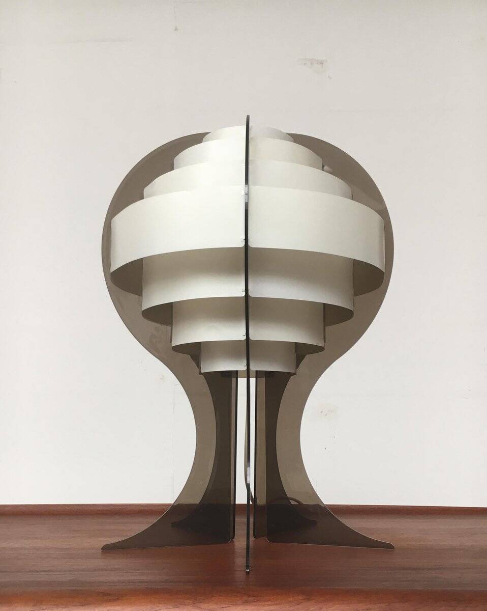 Mid-century Danish plastic table lamp by Flemming Brylle & Preben Jacobsen
