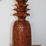 Pineapple wooden lamp with fabric shade 650mm