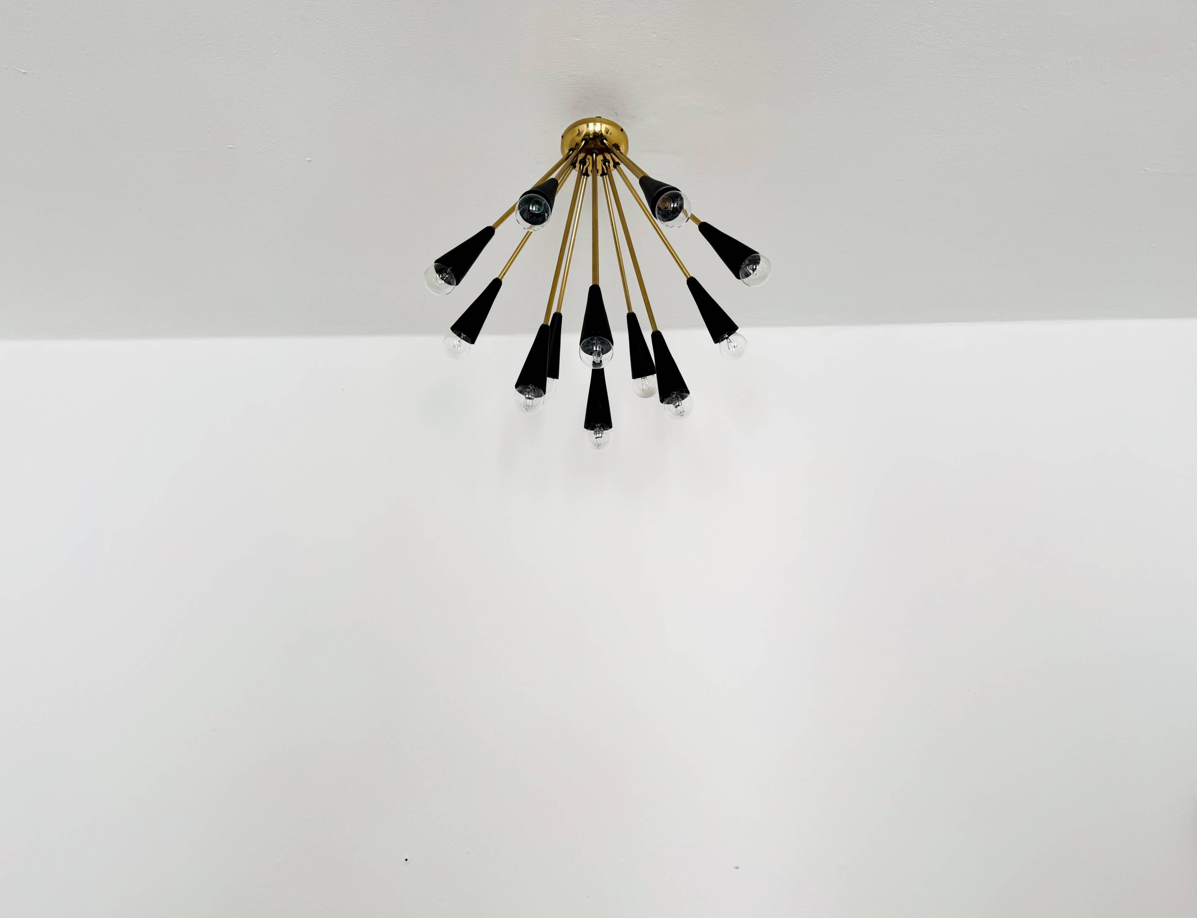 Italian Brass Flush Lamp