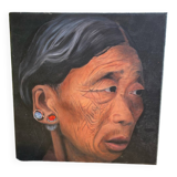 Portrait of a face marked by time
