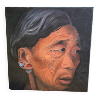 Portrait of a face marked by time