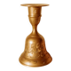 Brass candlestick in the shape of a bell.