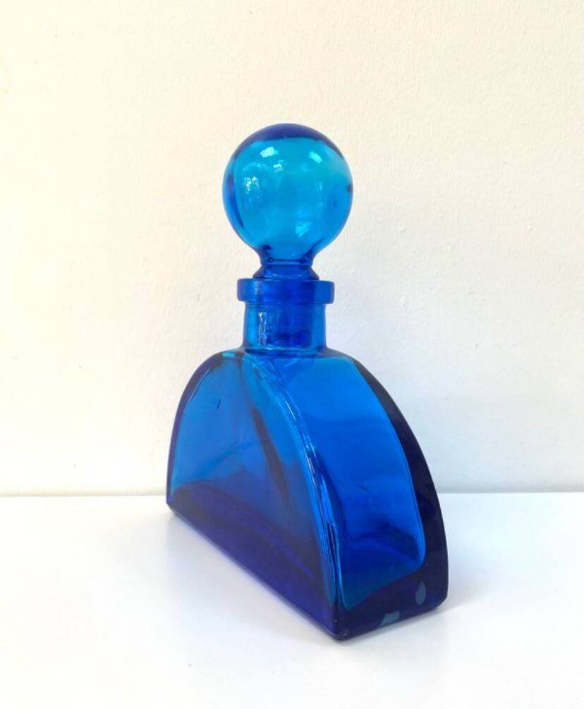Antique XL bottle / Cobalt blue glass vase