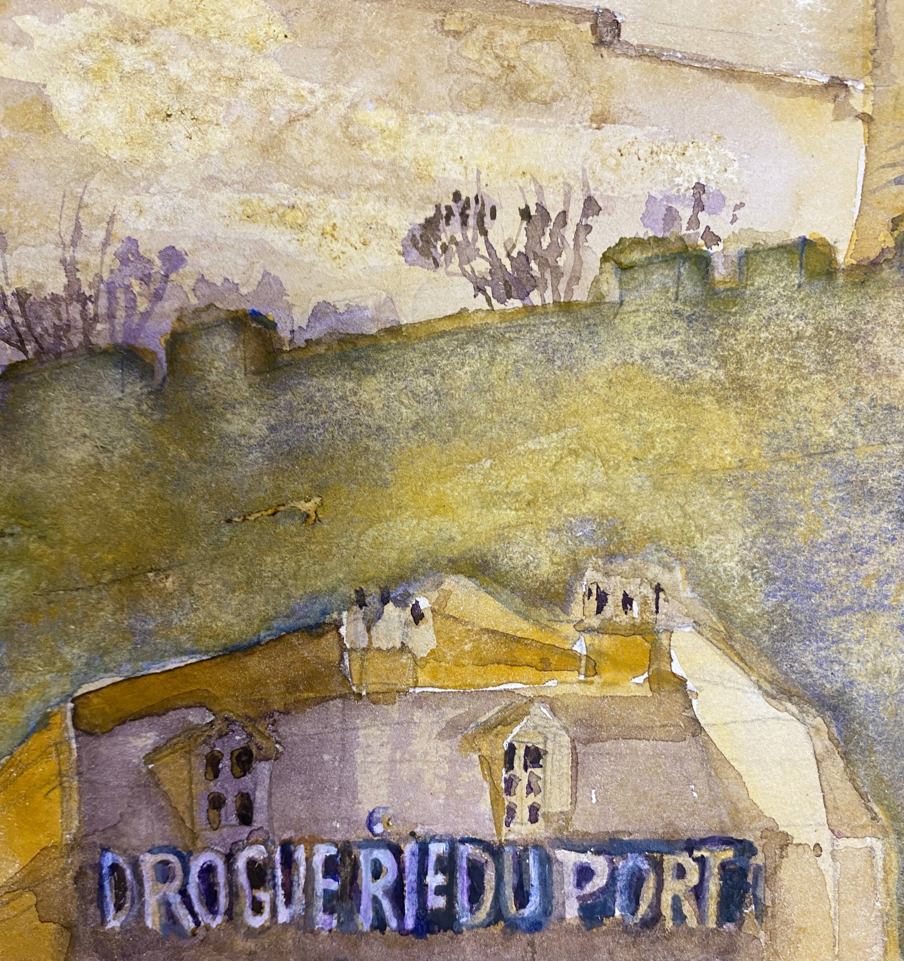 Watercolor painting St Malo signed B. Lévêque 2012