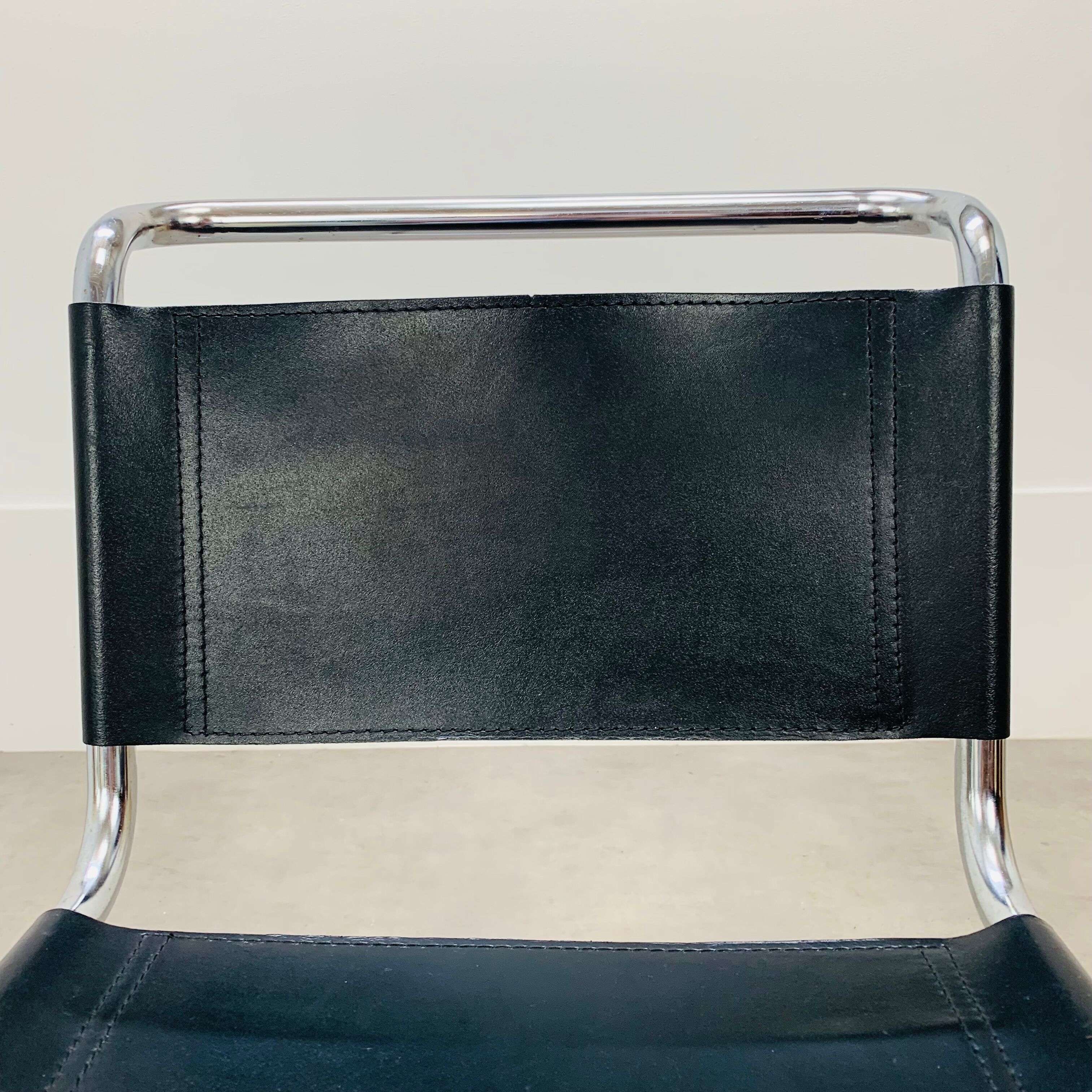 Chair B33 by Marcel Breuer 1980 black leather