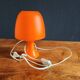 Lampe de table vintage/Lampe champignon en plastique orange