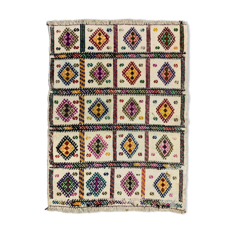 Small Vintage Turkish Kilim Rug 95x70 cm Wool Kelim