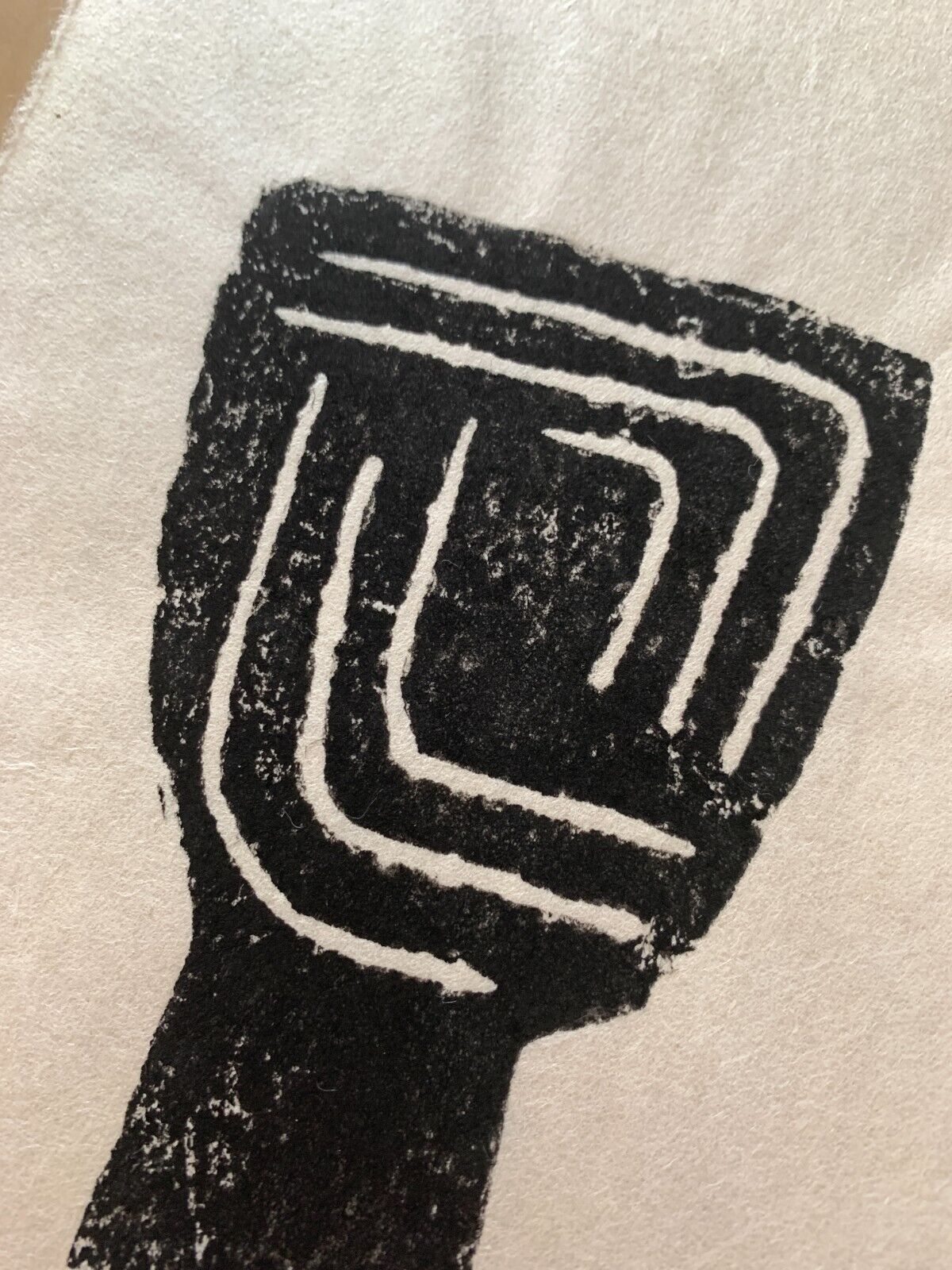 Original slate print on Japan by Raoul UBAC, Head I, 1975