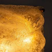 Sculptural Murano ice glass wall lamp, Italy 1970
