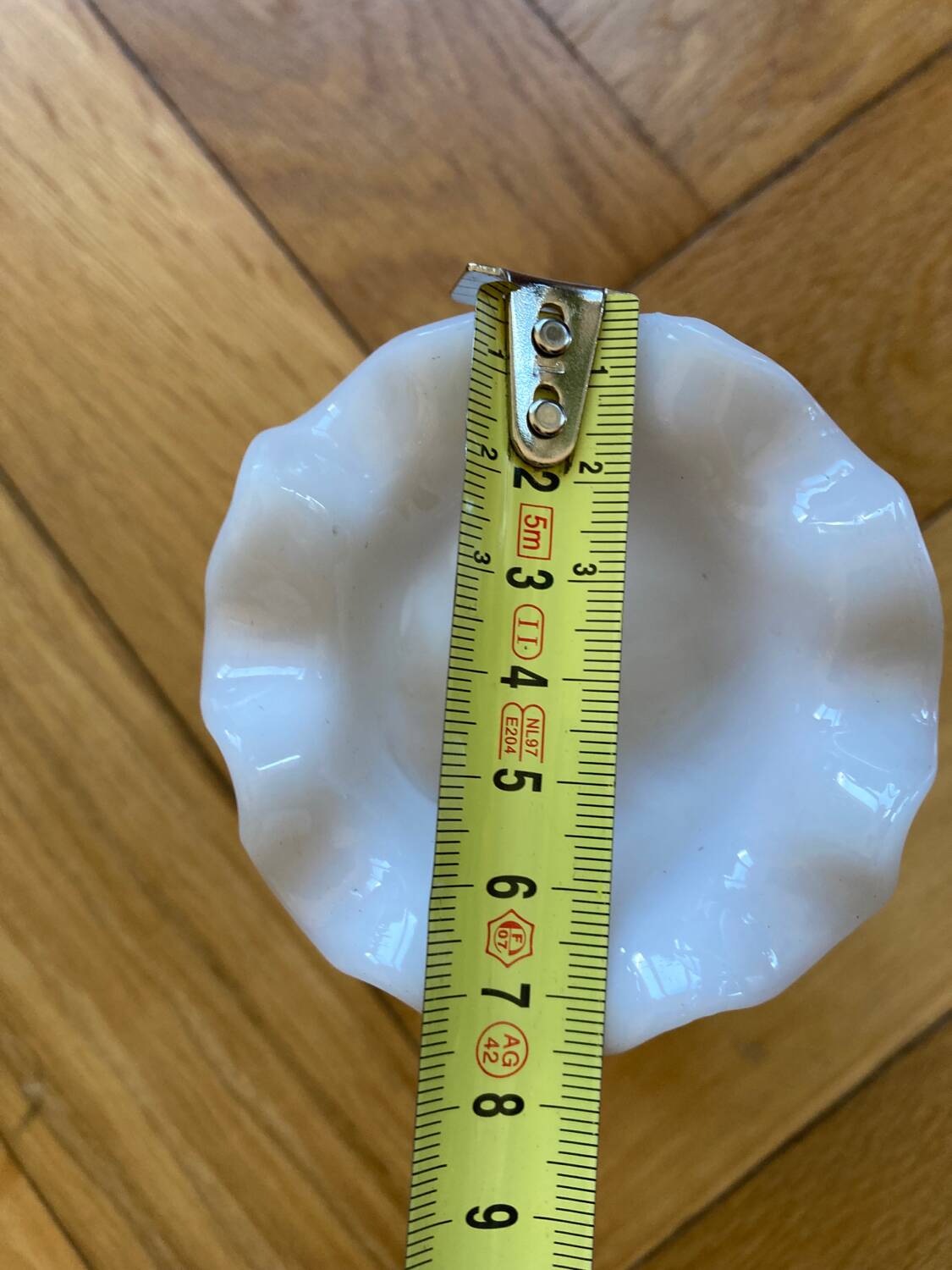 Vintage white opaline vase