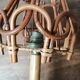 Rattan wall light
