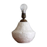 Old cracked ceramic table lamp