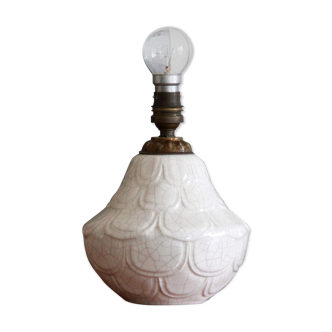 Old cracked ceramic table lamp