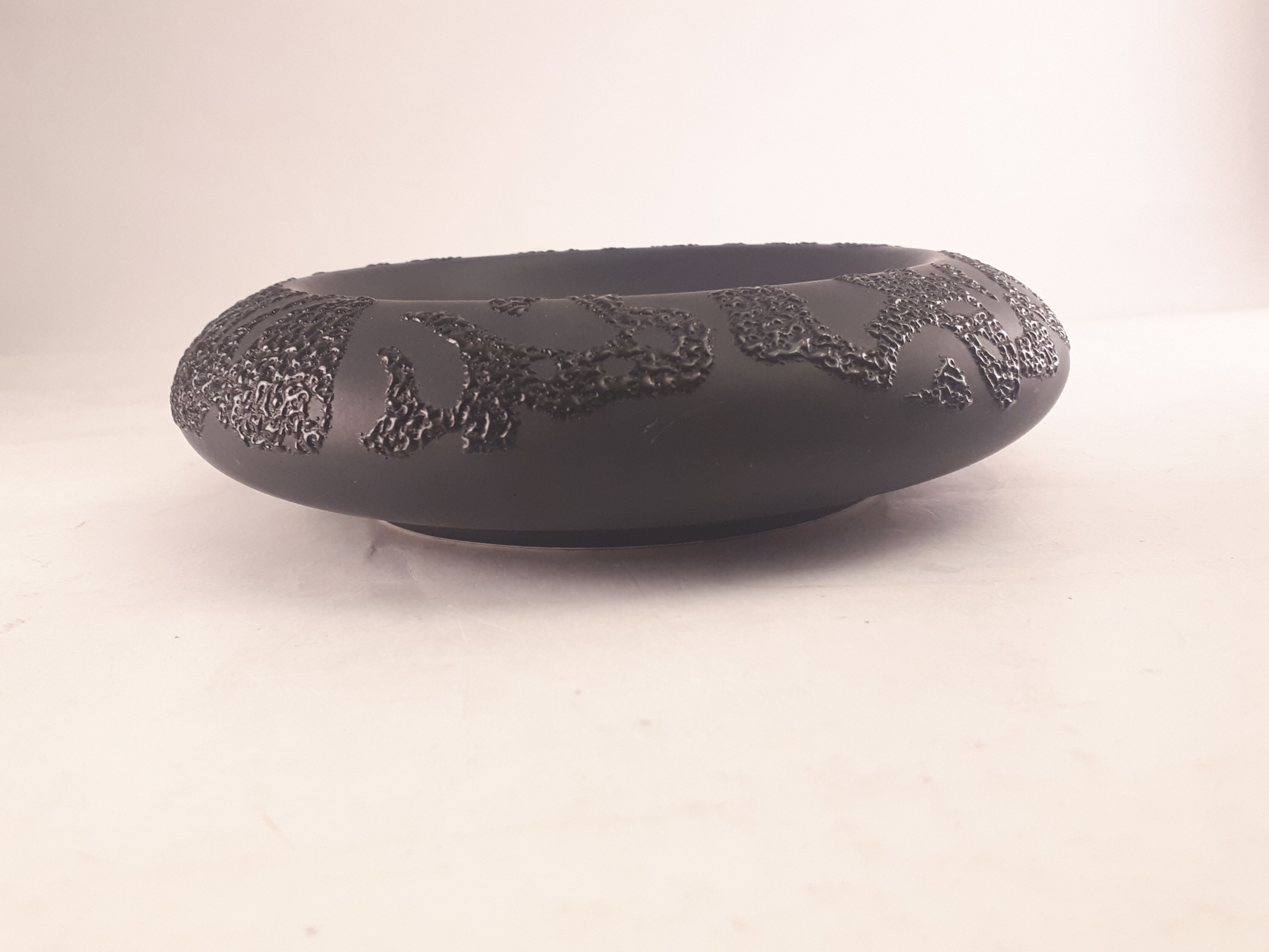 vintage black ceramic pocket cup 1980 Jacques Molin
