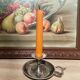 Silver metal thumb candle holder